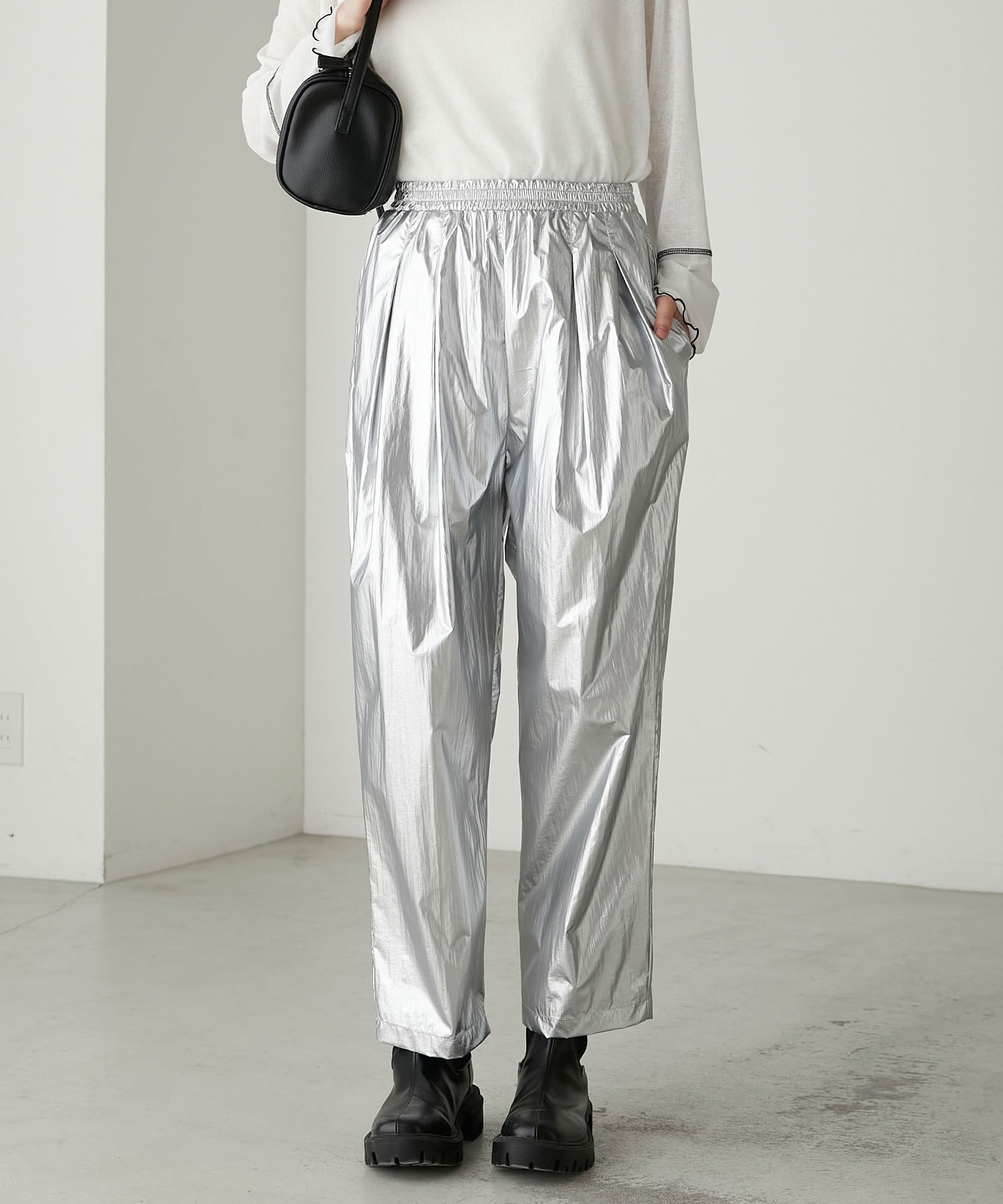 forksy.】メタリックタフタイージーパンツ forksy.│MONO-MART