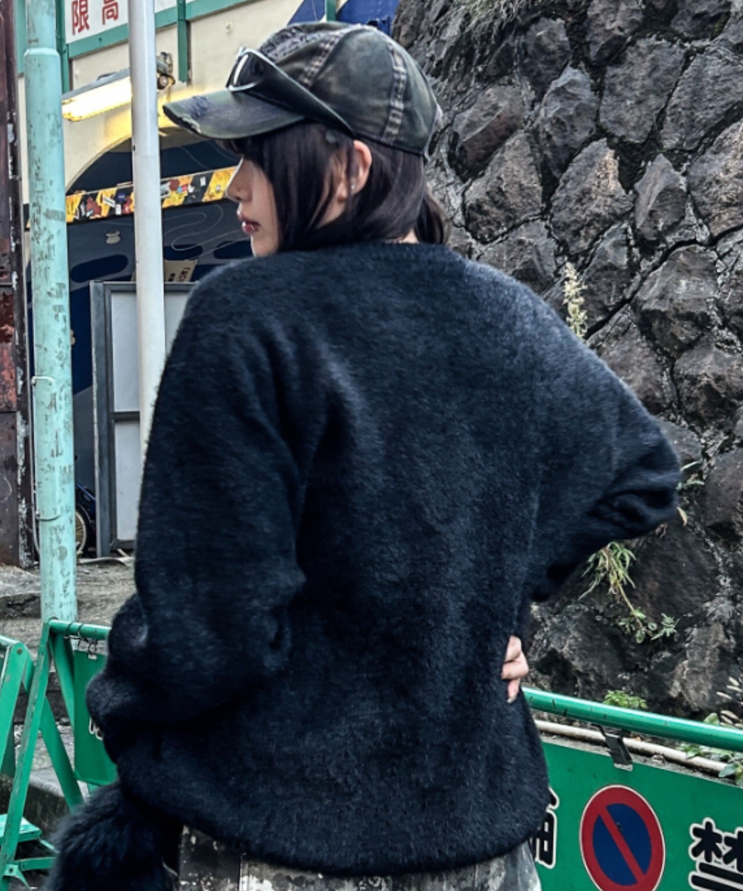 A'GEM/9 × .kom 『A'GEM/9/エージェムナイン』 モヘア風ニット A'GEM/9