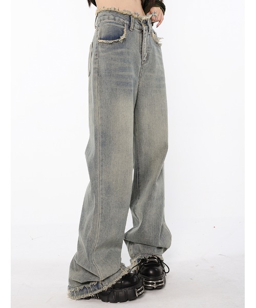 A'GEM/9 × .kom『.kom/ドットケーオーエム』 ダメージ加工 ブーツ