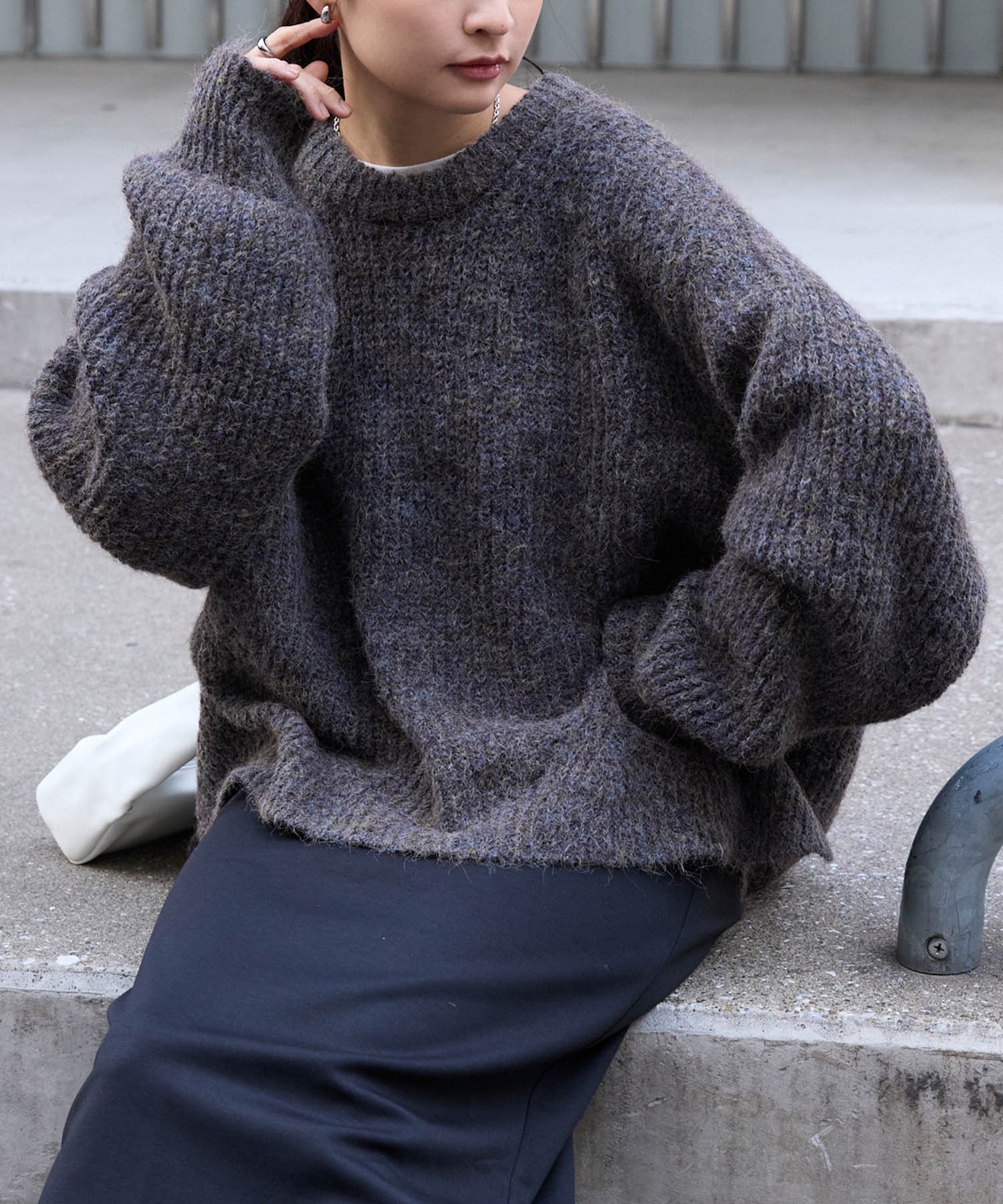 M*B様 MECRE ボリュームスリーブニットボレロ 新品タグ付 超レア¥198 40%OFF】MANOF マノフ ボリューム スリーブ ニット ボレロ 89106-2022