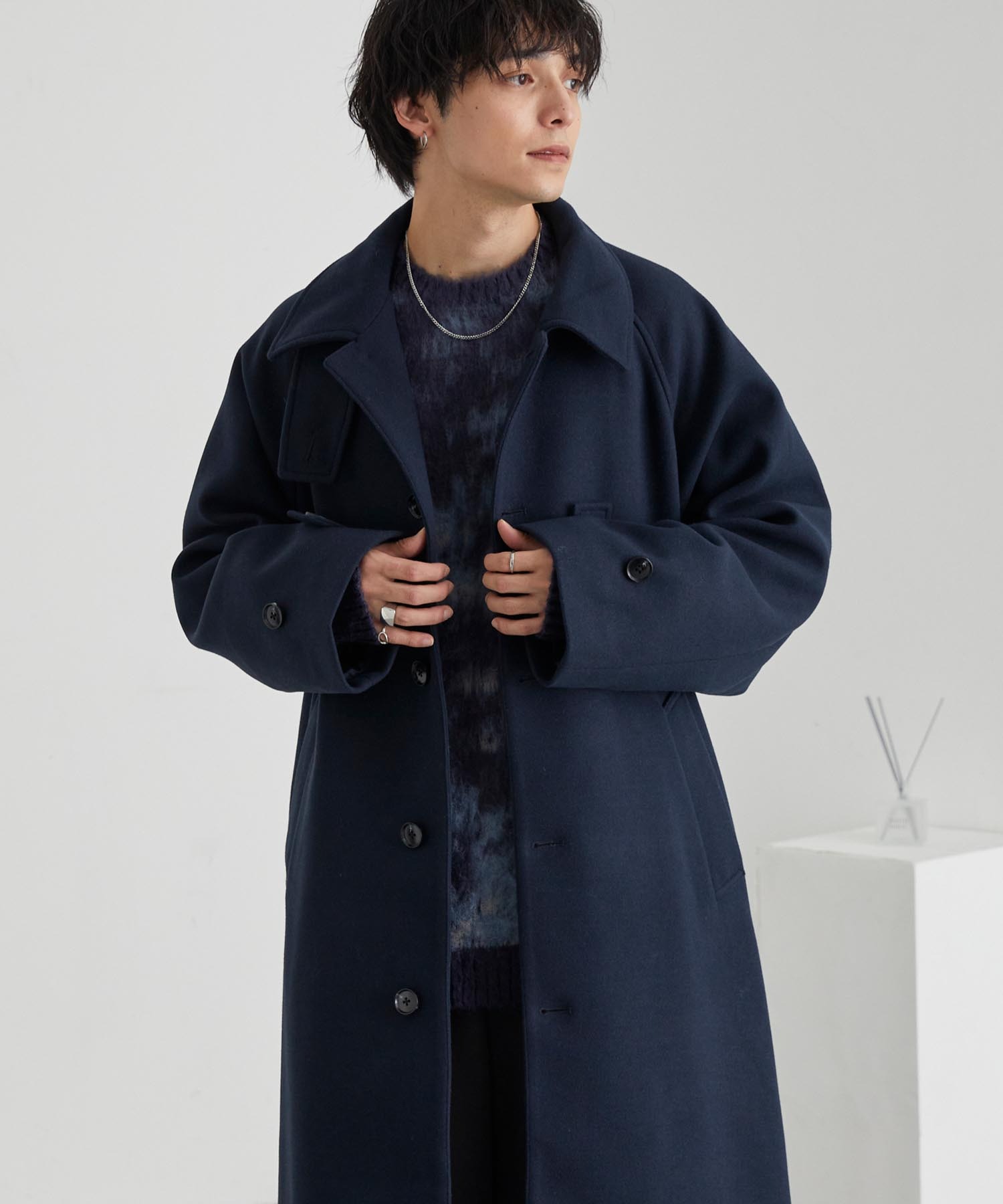 【美品】undecorated メルトンステンカラーコート UNITED TOKYO（ユナイテッドトウキョウ） ステンカラーコート コート