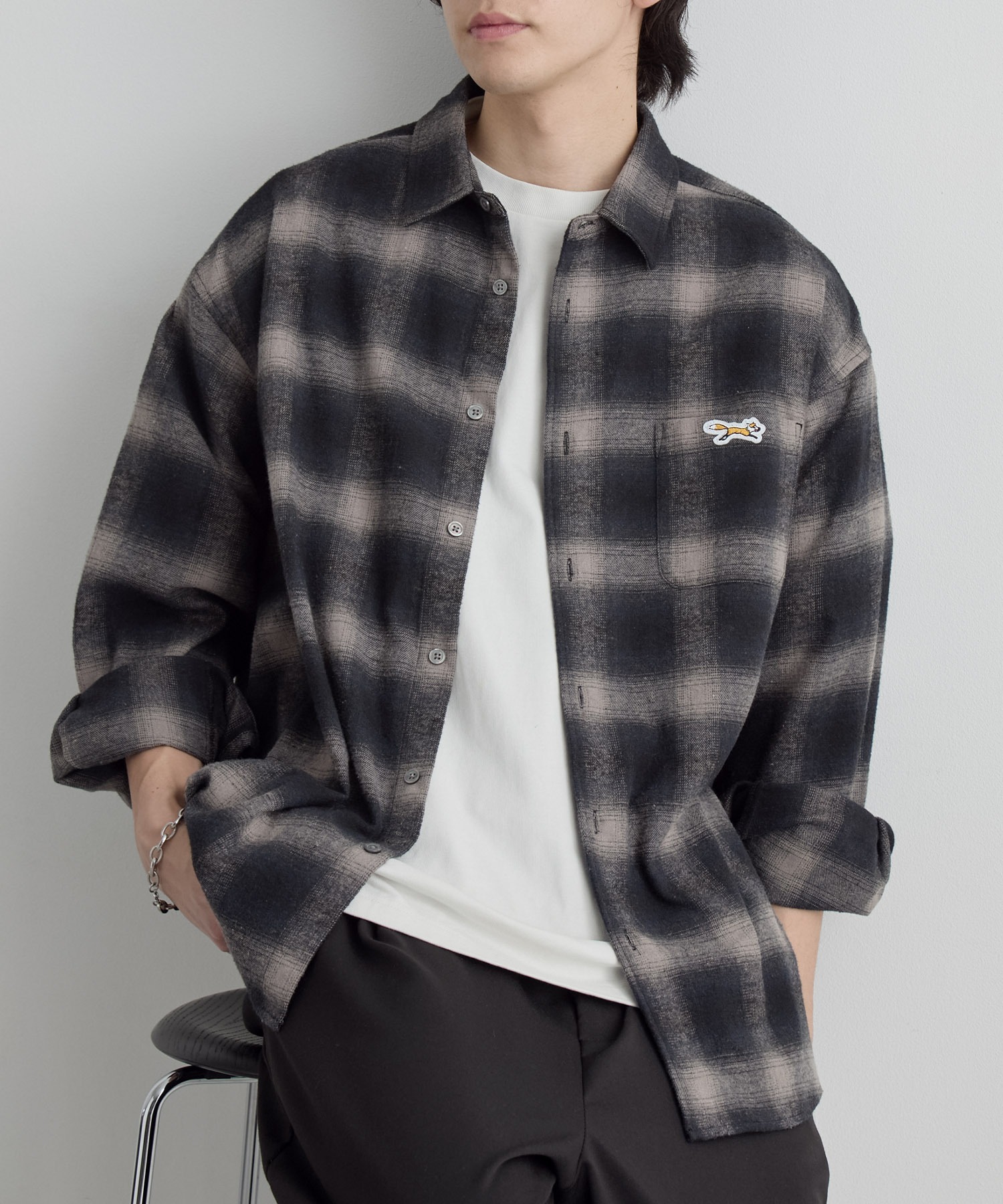 PENNEYS/ペニーズ 別注 THE FOX ロゴ ワンポイント刺繍 オンブレ