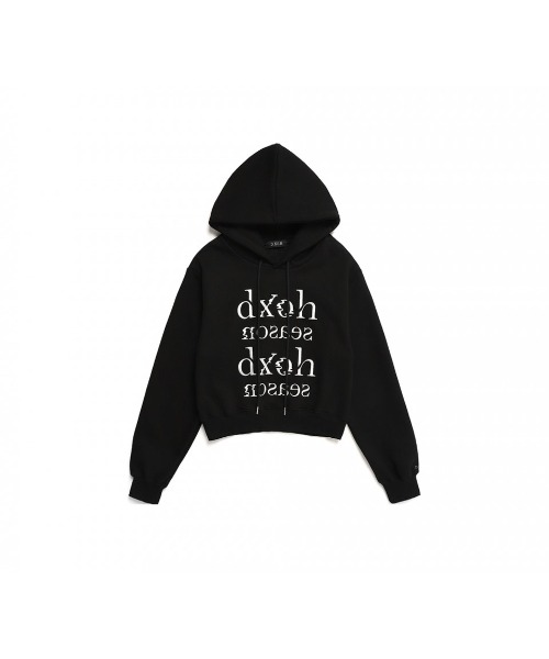 A'GEM/9 × .kom『DXOH/ディソエイチ』SEASON LOGO SEMI CROP HOODIE