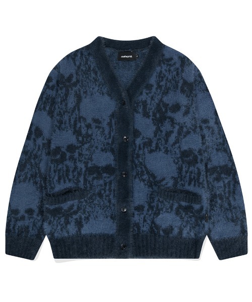 mahagrid/マハグリッド』SKULL ROCK HAIRY KNIT CARDIGAN/スカル