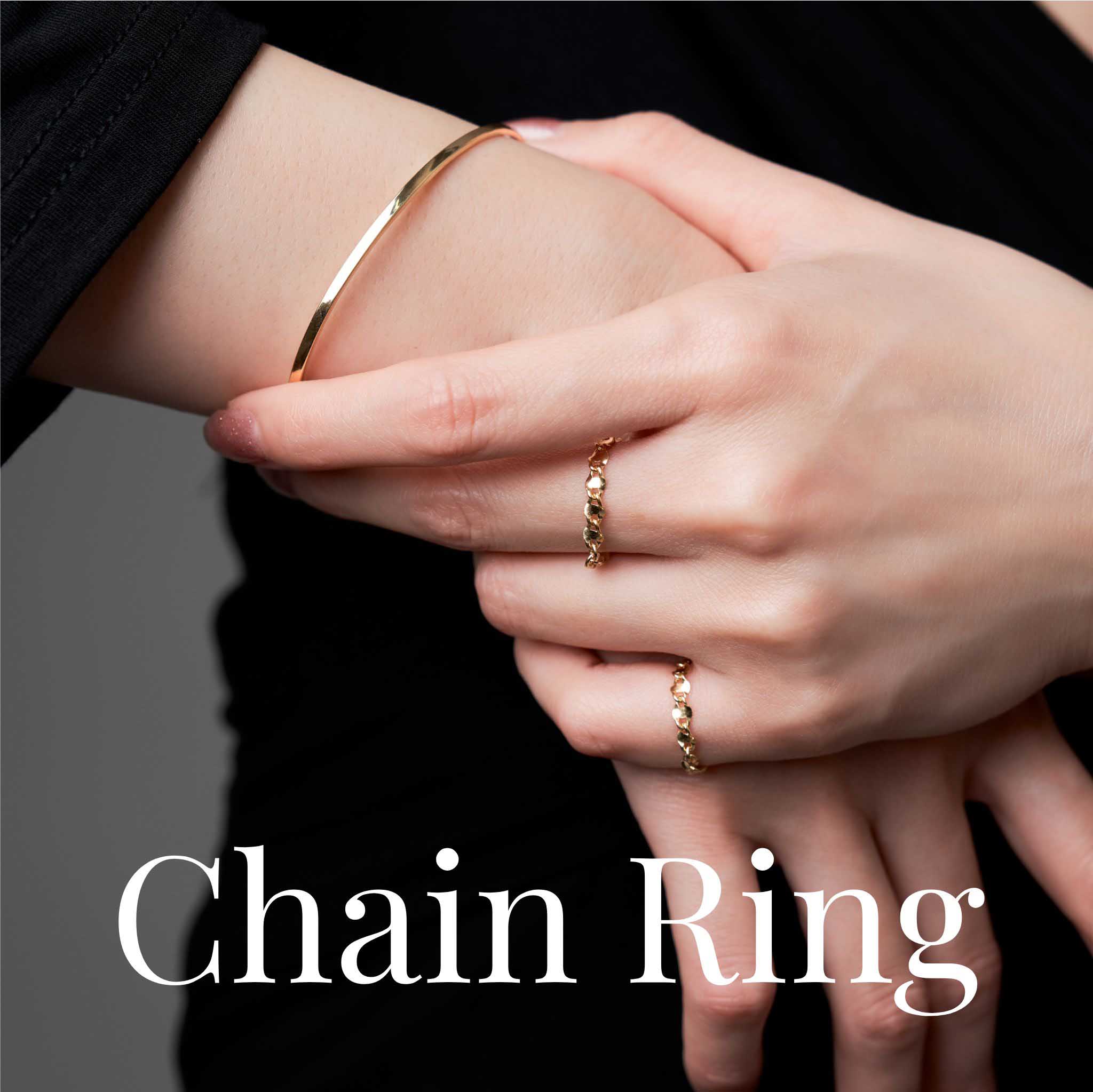 K18 ビスマルク チェーンリング（喜平）大（リング）｜Jewel closet by