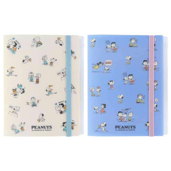AT11】スヌーピー ゴムバンド付クリアファイル5P＋F (PEANUTS AMERICAN