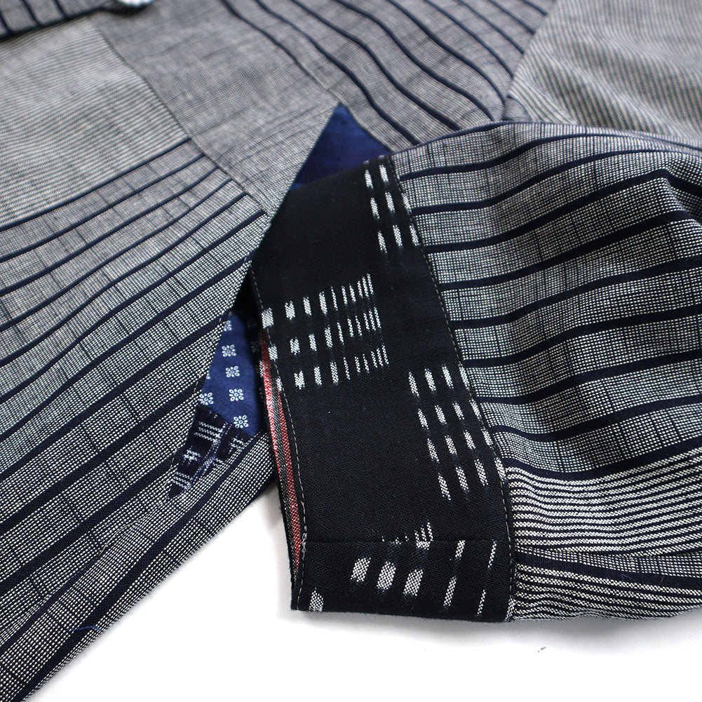 儀右ヱ門 ギエモン ぎえもん 久留米絣 パッチワークジャケット ケ154