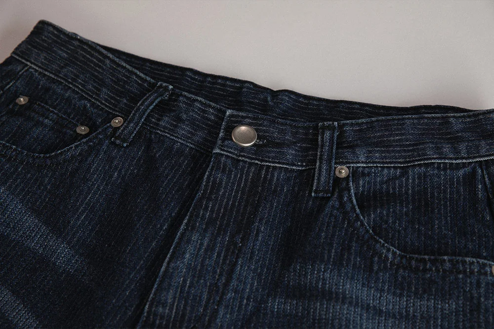 vertical indigo jeans | OHOTORO