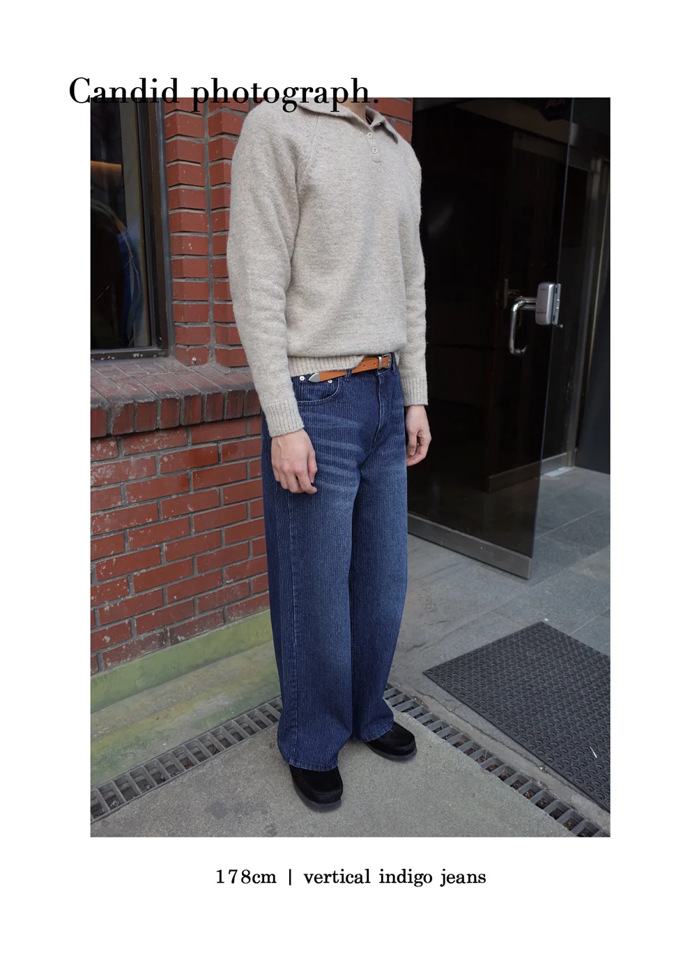 vertical indigo jeans | OHOTORO