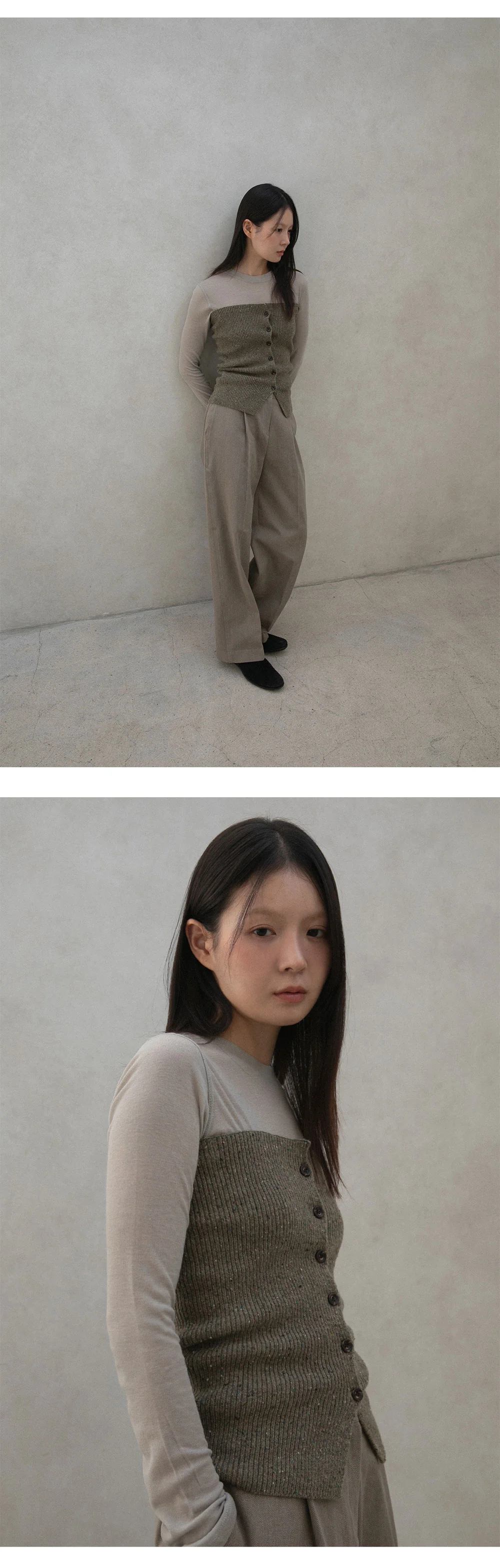 mixed tube knit | OHOTORO