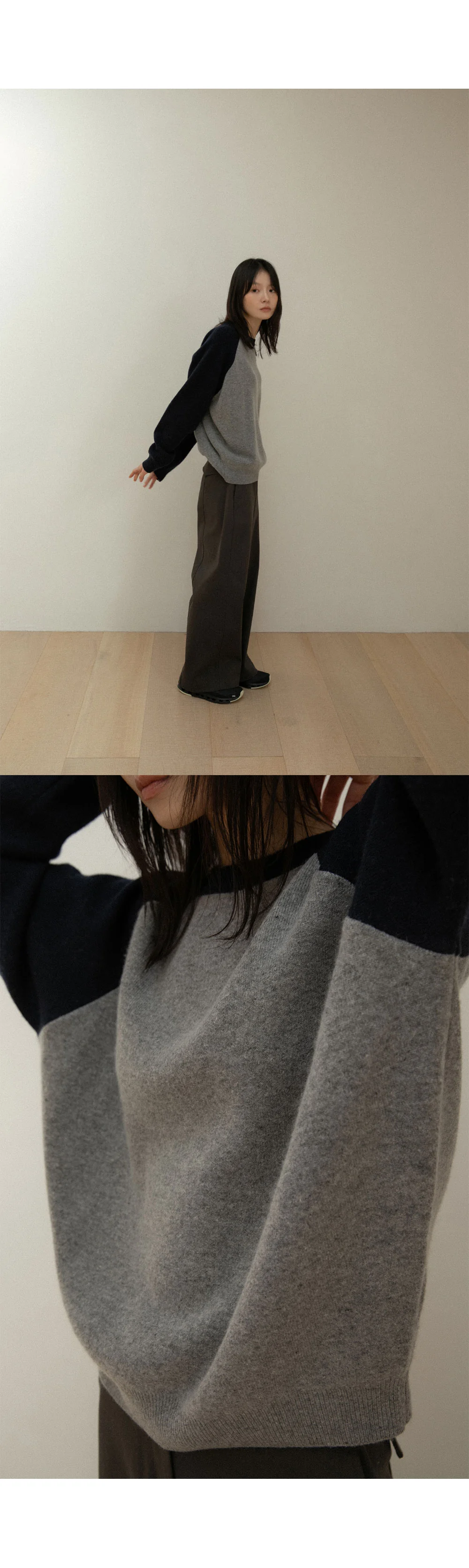 scheme raglan knit | OHOTORO