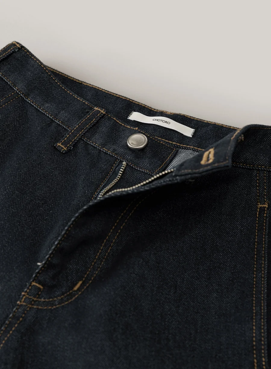 wide stitch jeans | OHOTORO