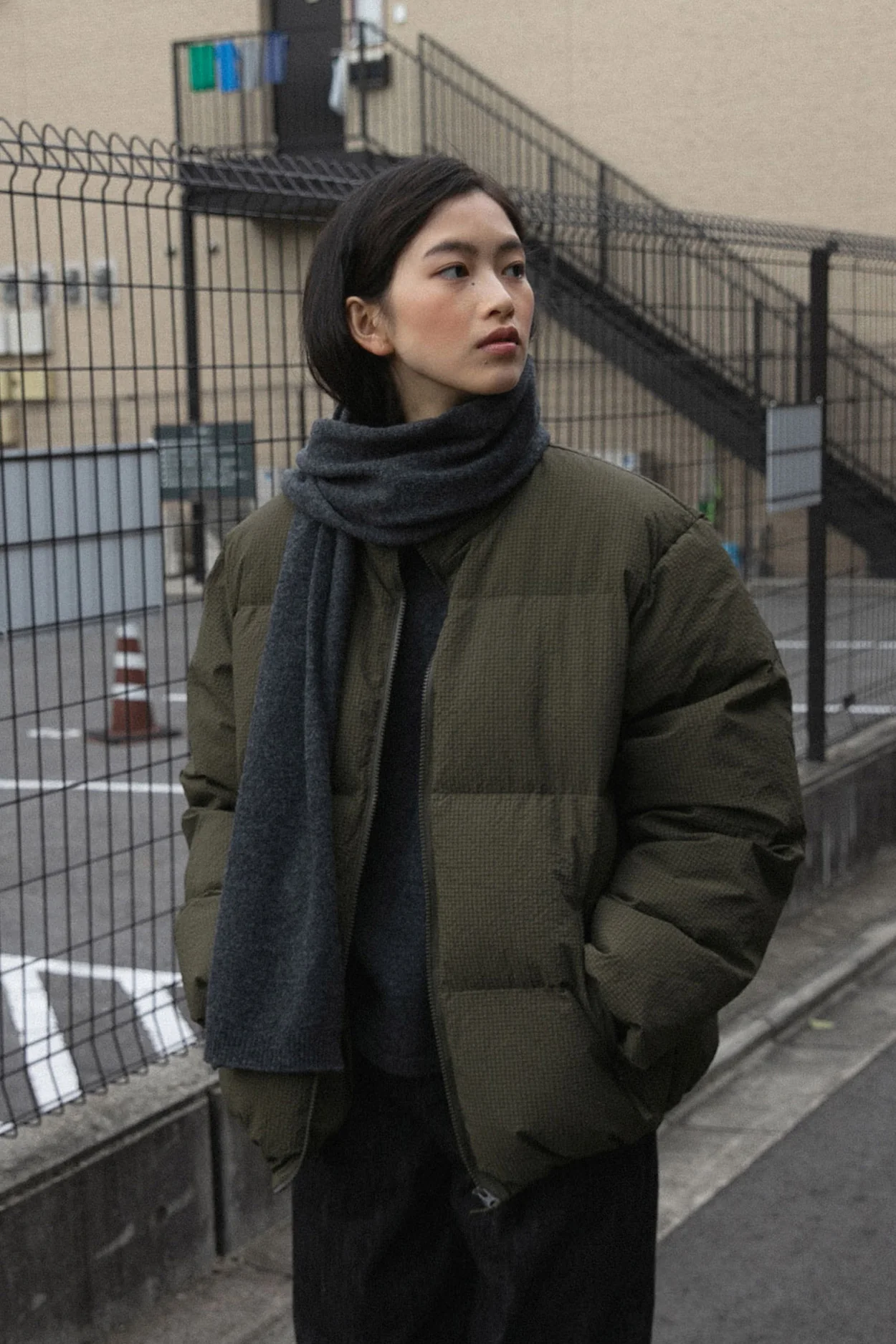 heritage gingham duck down | OHOTORO