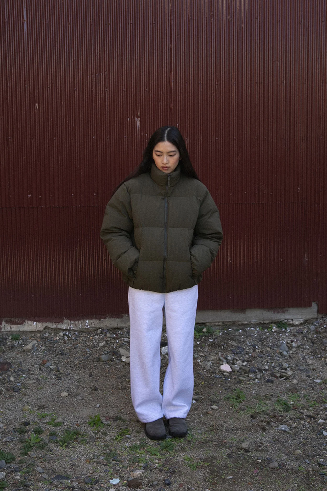 heritage gingham duck down | OHOTORO