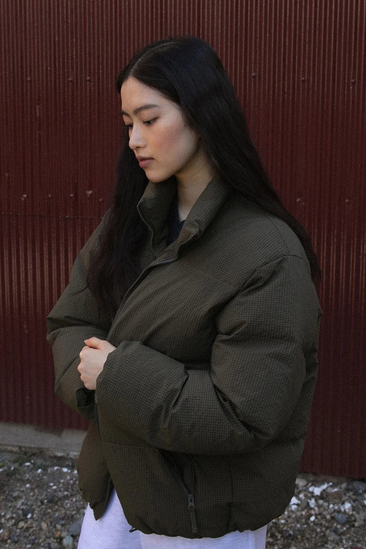 heritage gingham duck down | OHOTORO