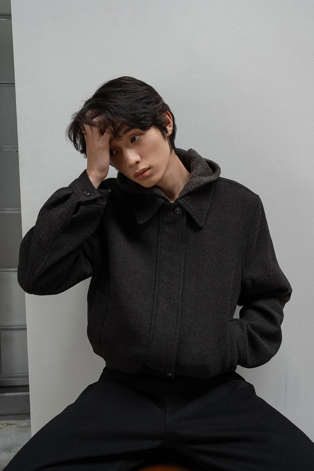 mannish wool blouson | OHOTORO