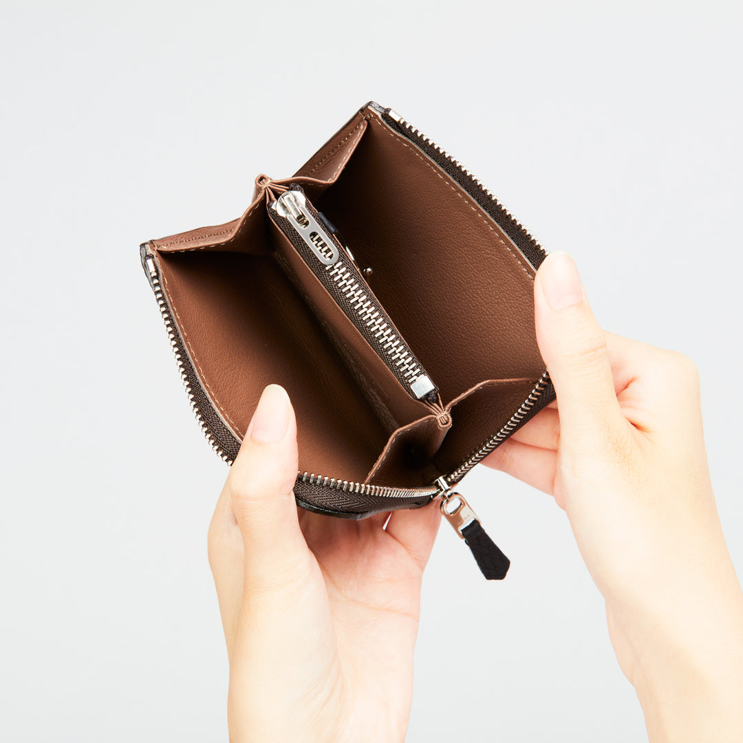 大峽製鞄 ｜ 【0111-3-GMS】マルチケースミニ・Lジップ(ブラック)