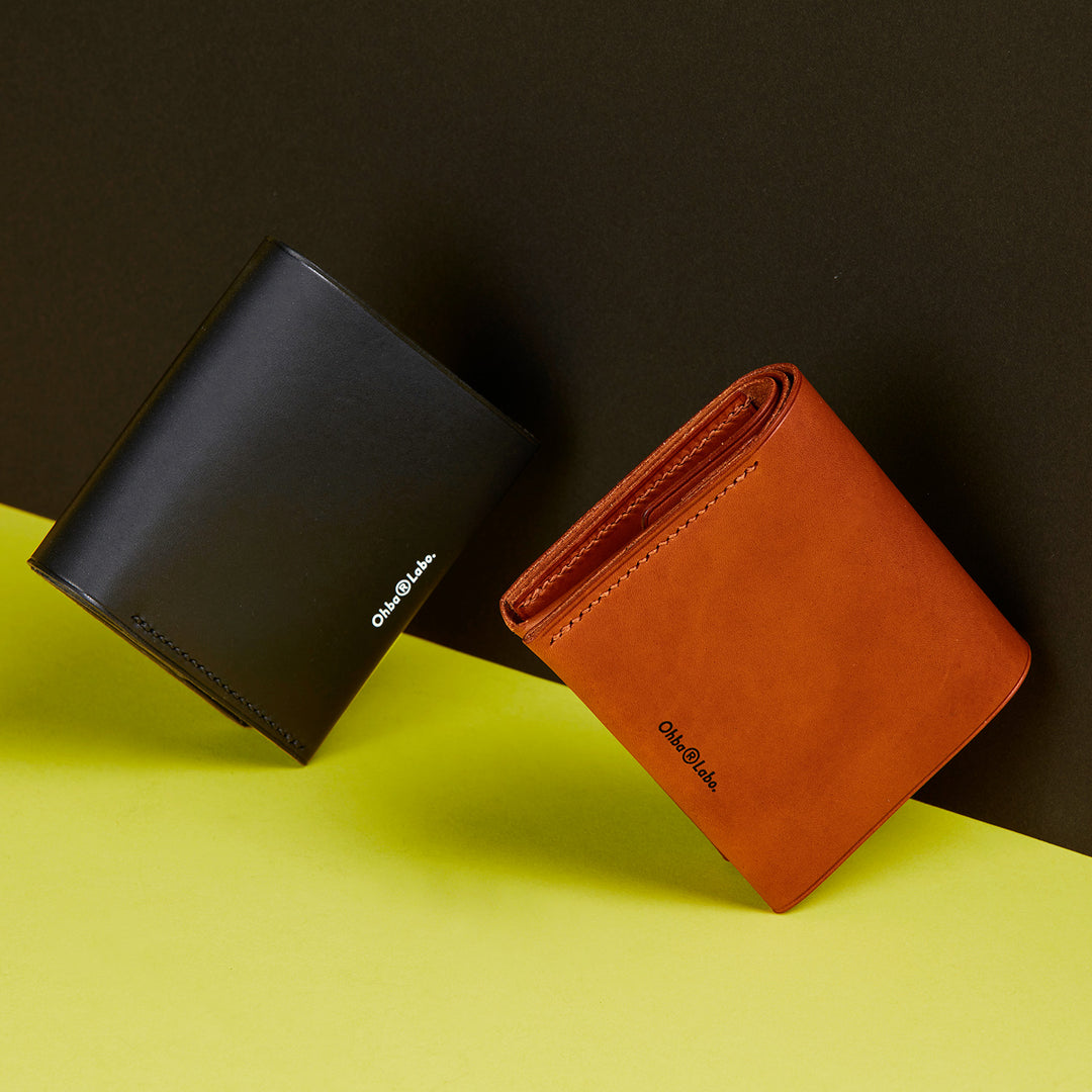 OhbaⓇLabo.－財布｜二つ折り財布｜札入れ小銭つき【R-002-MBL】 – 大