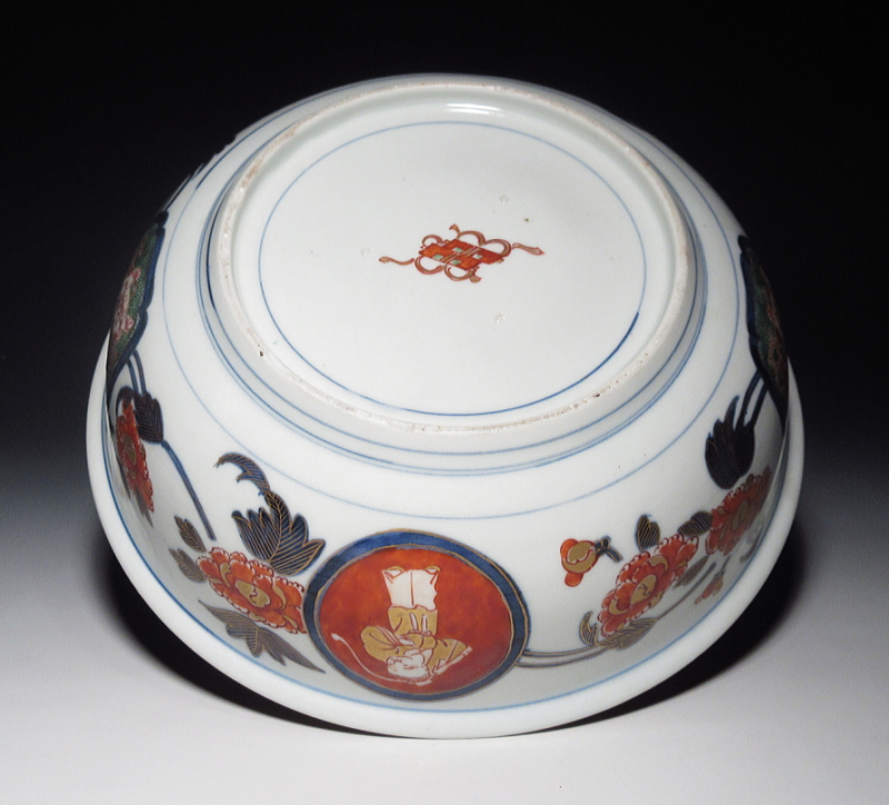 古伊万里 金襴手 唐獅子鳳凰人物文 鉢【元禄～享保】 ｜ 古陶磁 大林師友堂