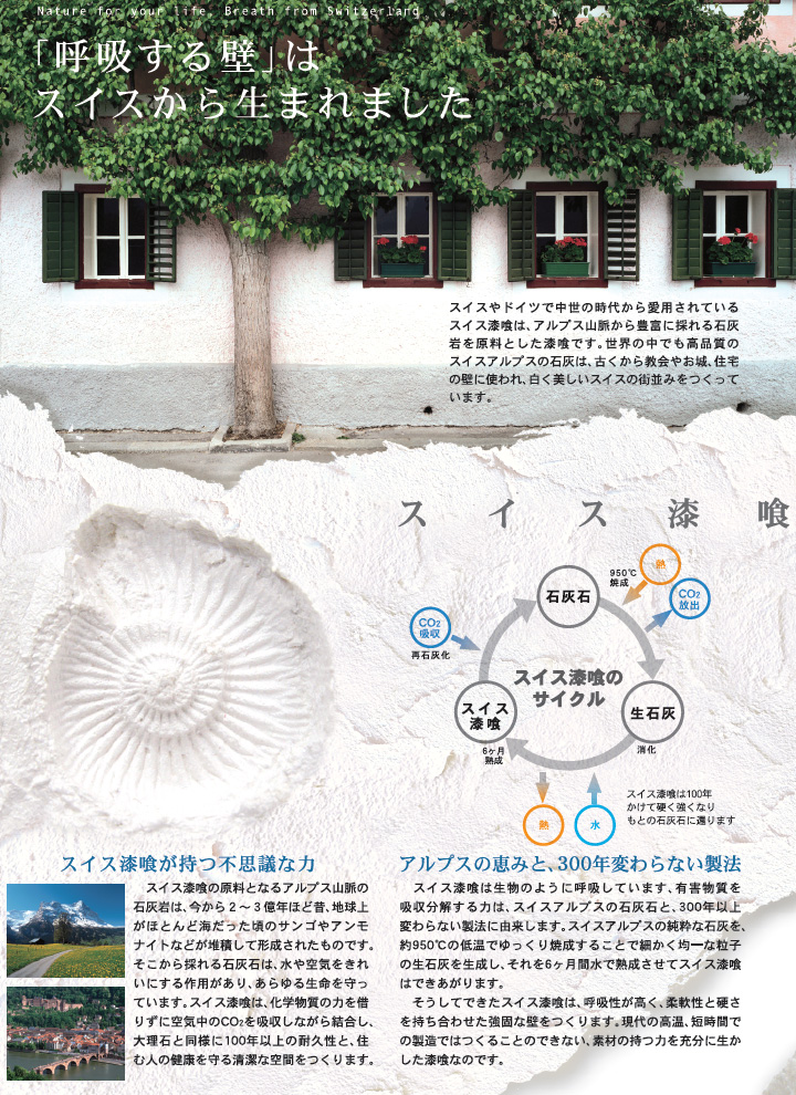スイス漆喰 スイスウォール | カルクウォール(コテ塗りタイプ) - 大橋塗料