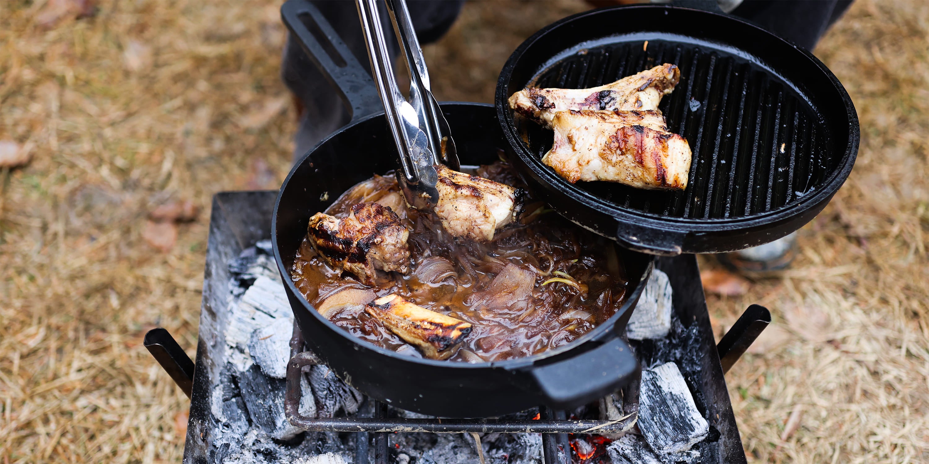 ダッチオーブン天火 グリルスキレット 24cm| 南部鉄器の老舗 及源鋳造