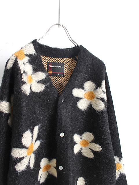 TOWNCRAFT】SHAGGY RAGLAN CARDIGAN『FLOWER』 - OIKOS 毎日を楽しく