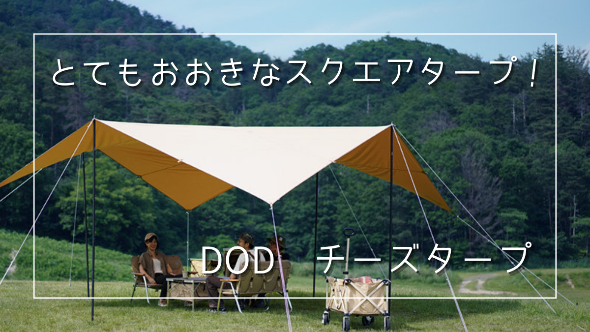 DOD】チーズタープレビュー | 正方形の巨大なタープ | おじじとおちび