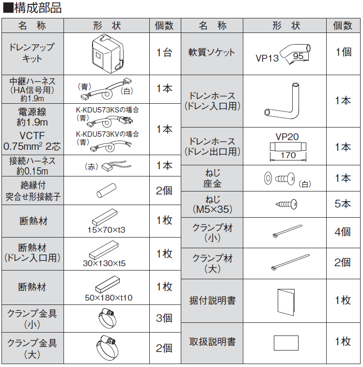 ドレンアップキット ドレンアップキット低揚程タイプ（1m） | 製品一覧