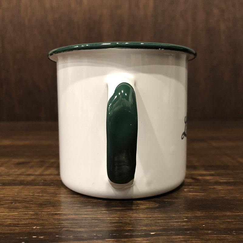 L.L. Bean Cursive Logo Outdoor Enamel Metal Mug Cap Deadstock