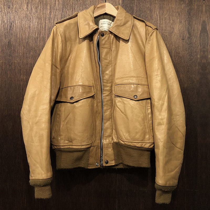 Schott I-S-674-M-S Leather Flight Bomber Jacket Camel Brown 38