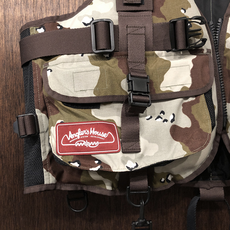 Anglers House Life Floating Vest Jacket Sand Camo Deadstock