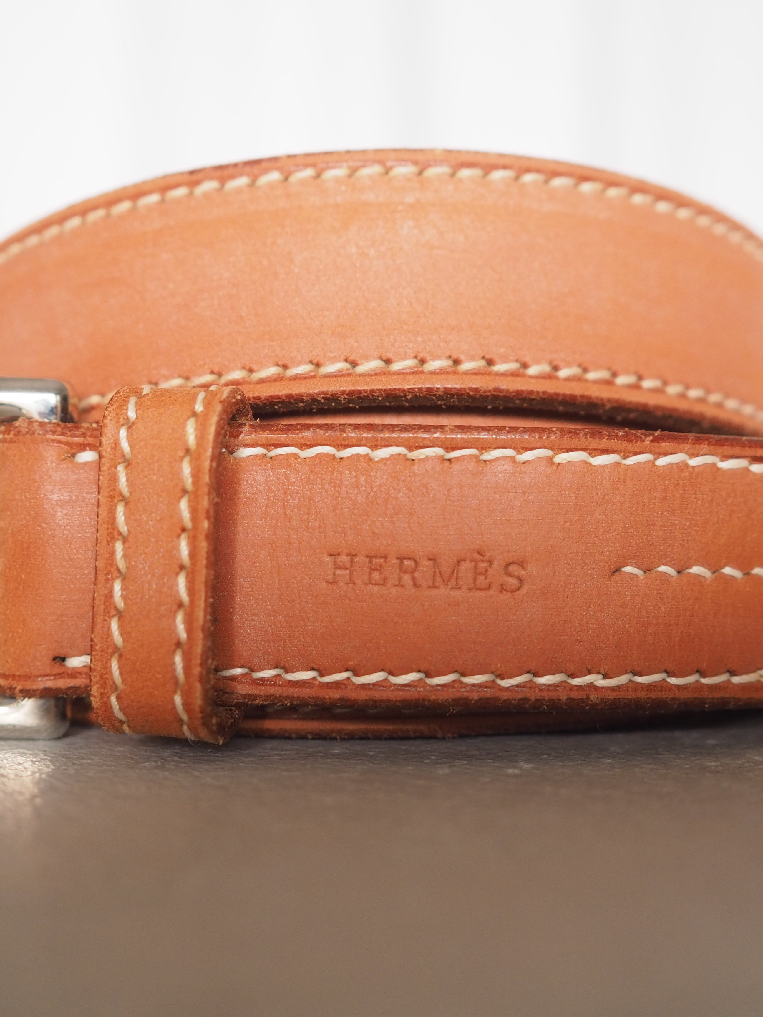 HERMES エルメス エトリヴィエール ベルト 二連 マルジェラ期 シルバー
