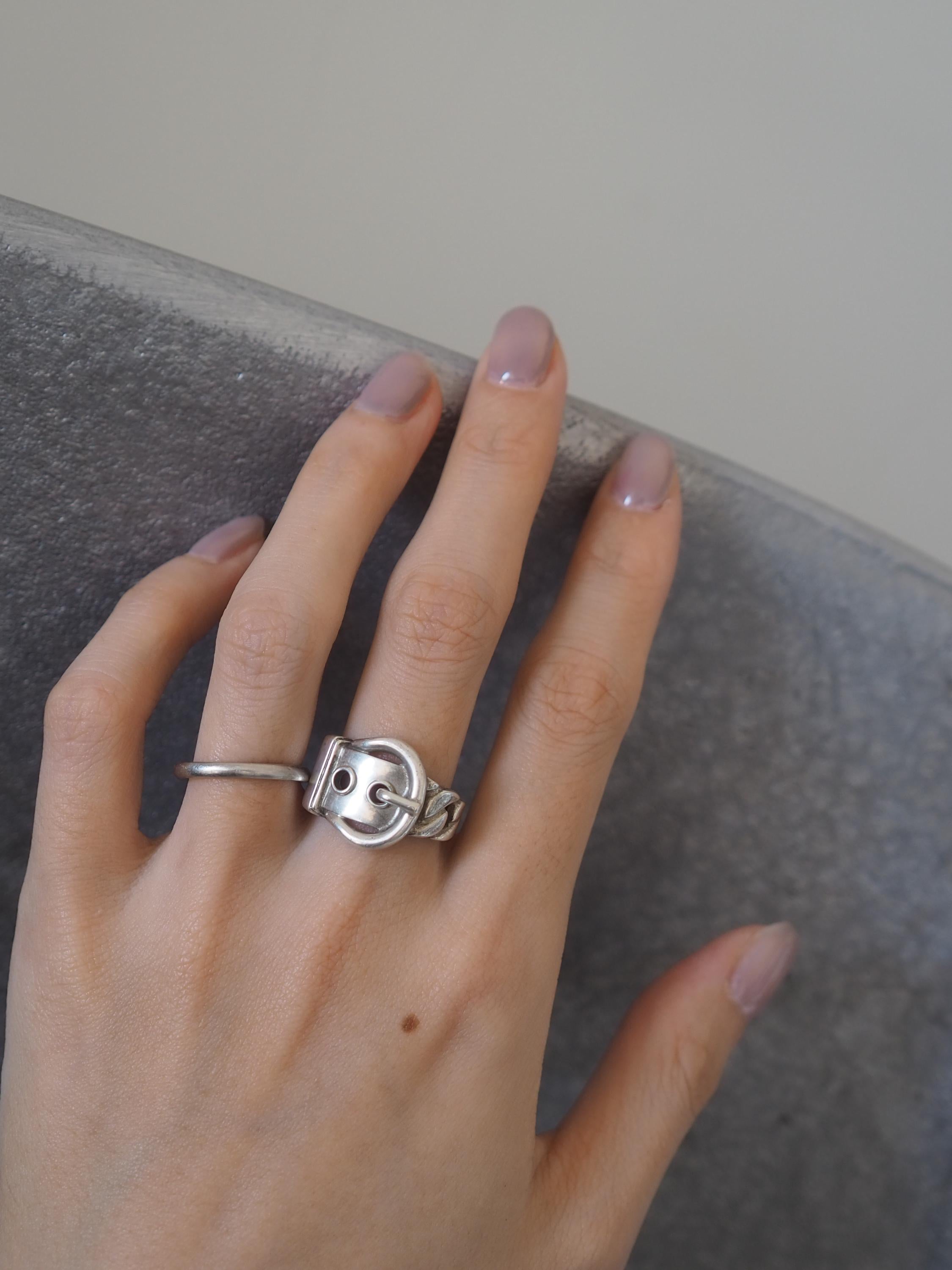 HERMES エルメス ブックルセリエ リング サイズ 11号 シルバー