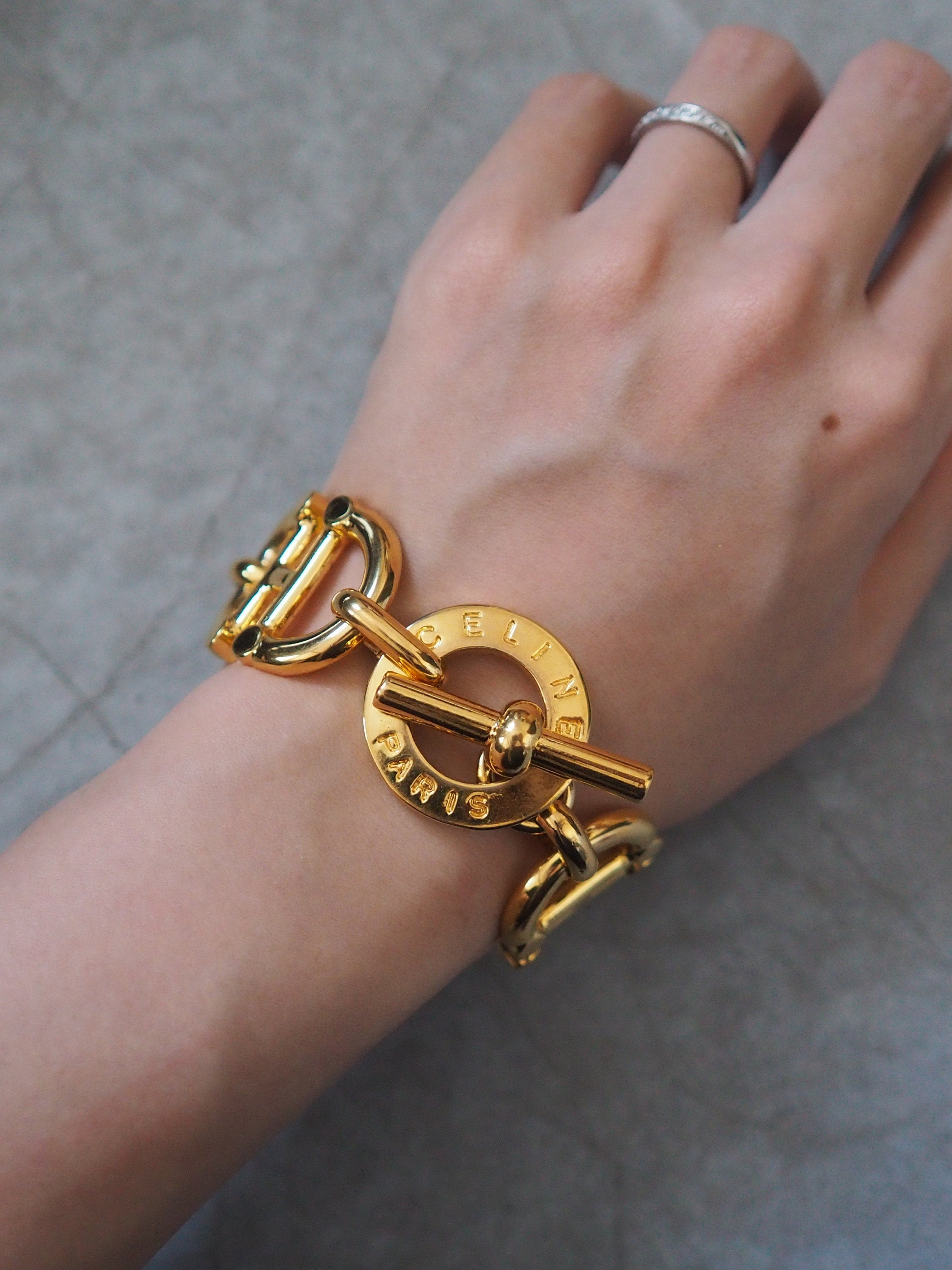 CELINE サークル ホースビット ブレスレット セリーヌ ゴールド