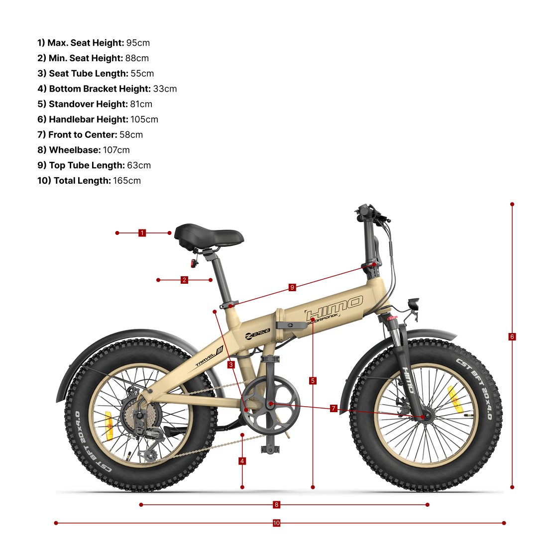 HIMO ZB20 Folding Fat Tire E-Bike - Reliable All-Terrain Ride