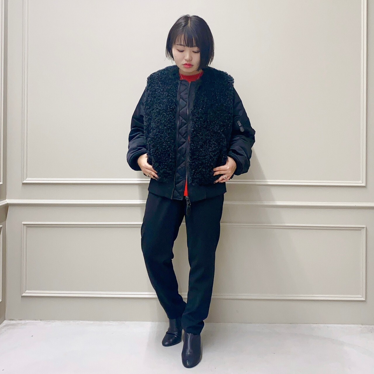 HYKE(ハイク)】 FAUX SHEARLING TYPE MA-1｜パリゴ尾道店｜尾道本通り