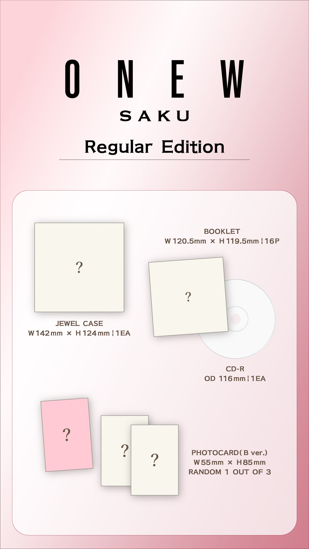 ONEW Japan 2nd Mini Album 『SAKU』 10月1日(水)発売＆発売記念特典会