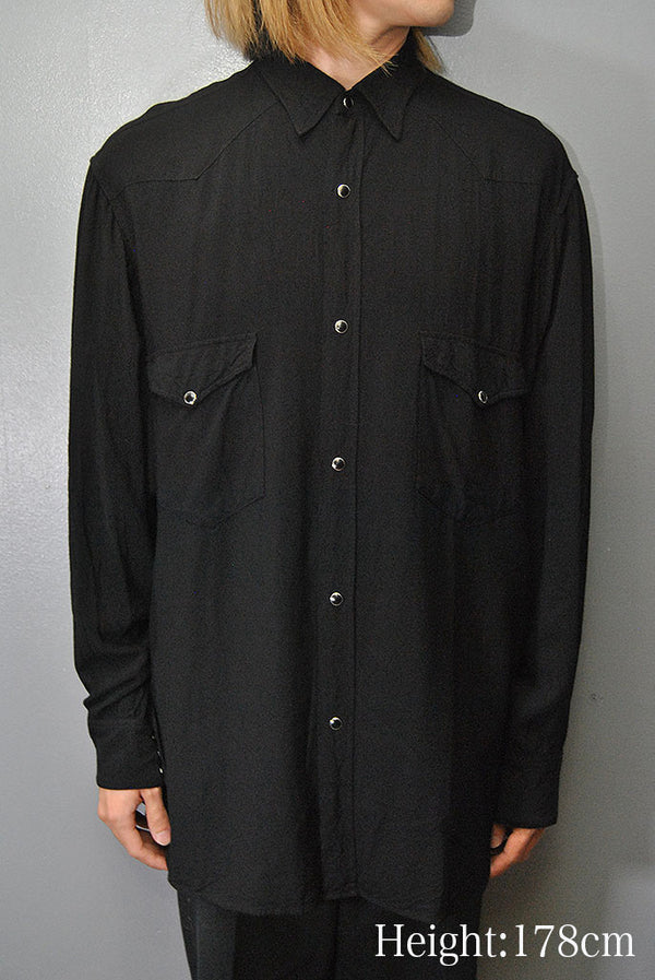 COMOLI レーヨンウエスタンシャツ