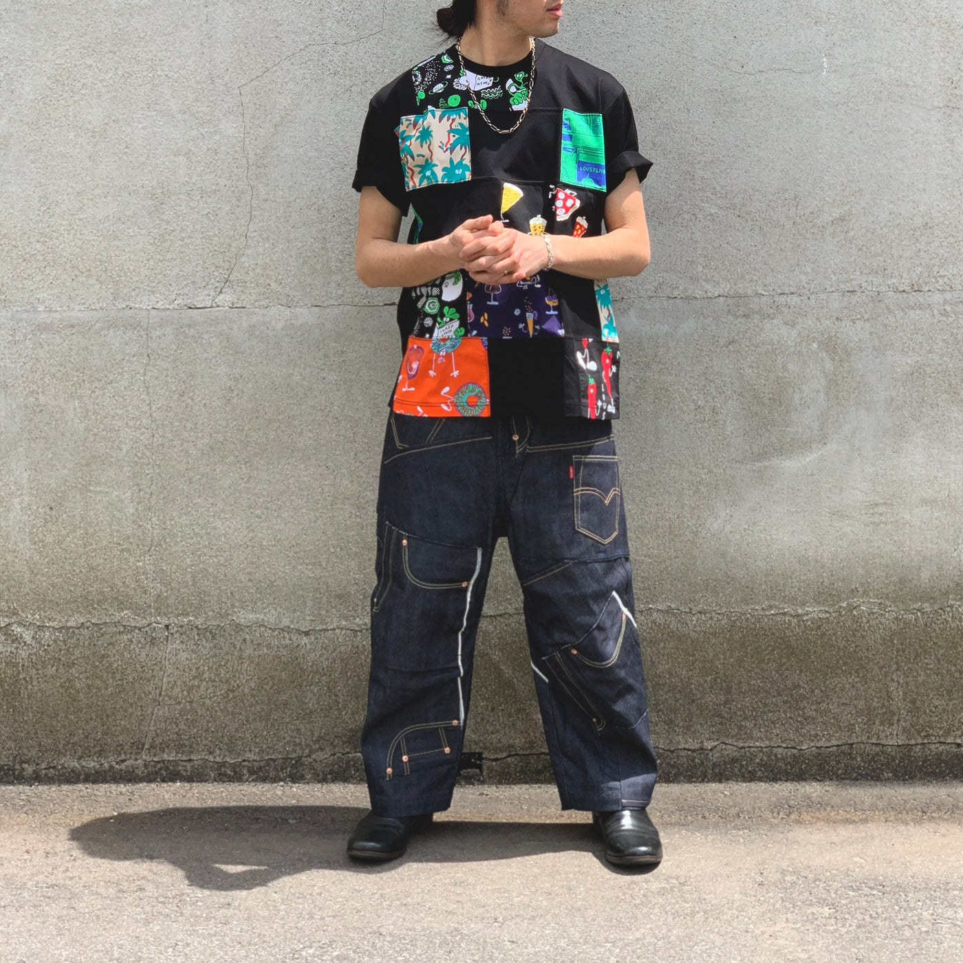 JUNYA WATANABE MAN】 綿セルヴィッチデニム Levi's Wネームパンツ WM