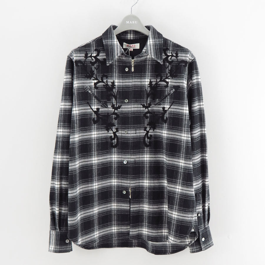 M A S U/エムエーエスユー】RODEO ZIP-UP PLAID SHIRT M25F9SL005の