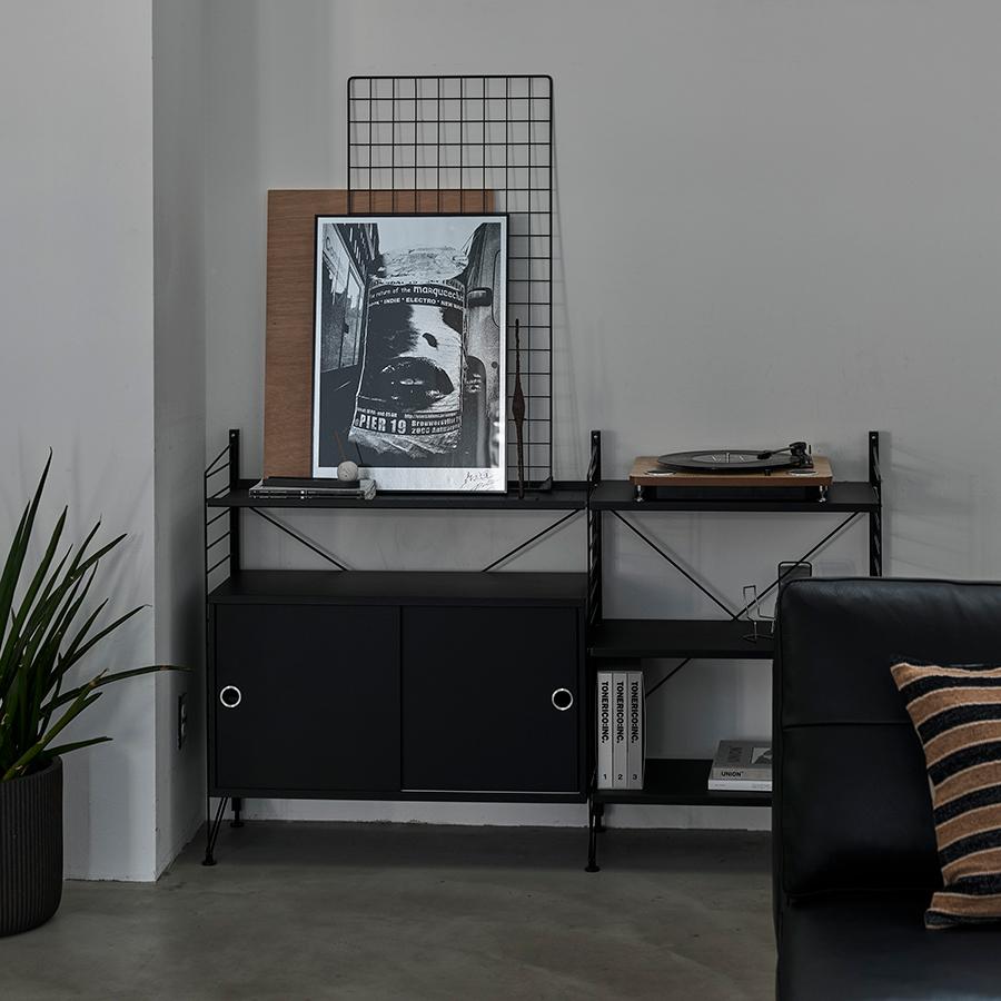 String | フリースタンドシェルフ キャビネット 幅140cm｜【公式