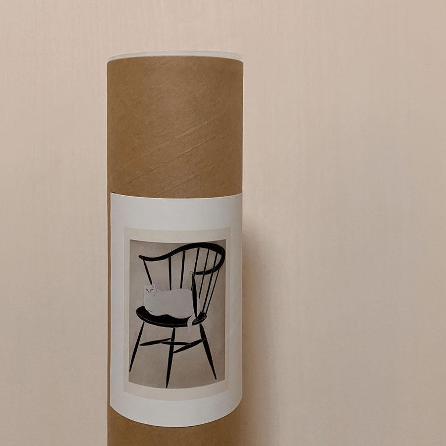 coricci 猫と椅子と 50 x 70cm coricci | ポスター 猫と椅子と 50 x