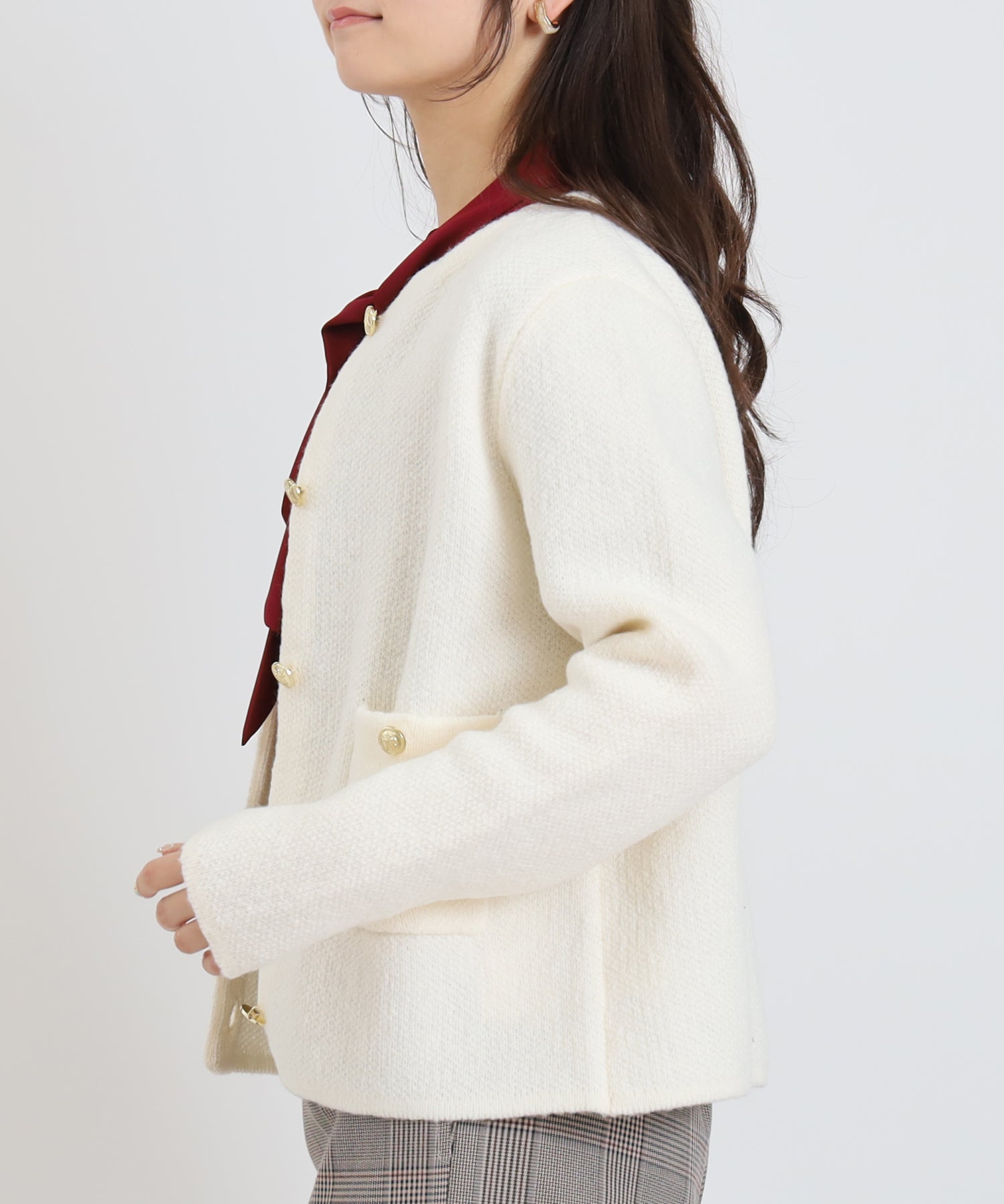 モヘアニットジャケット