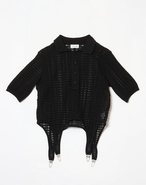 Chika Kisada / SHEER POLO KNIT / CK-26072 – satoseni online store