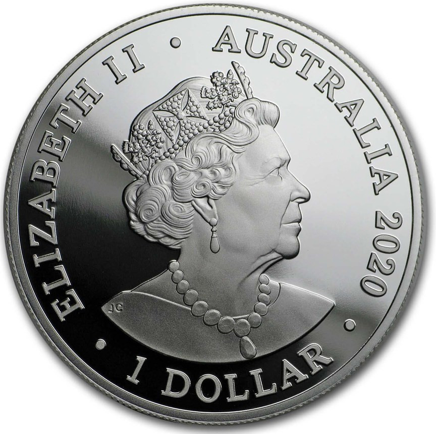 Silver Ounce 2020 Spinner Dolphin, Coin from Australia - Online