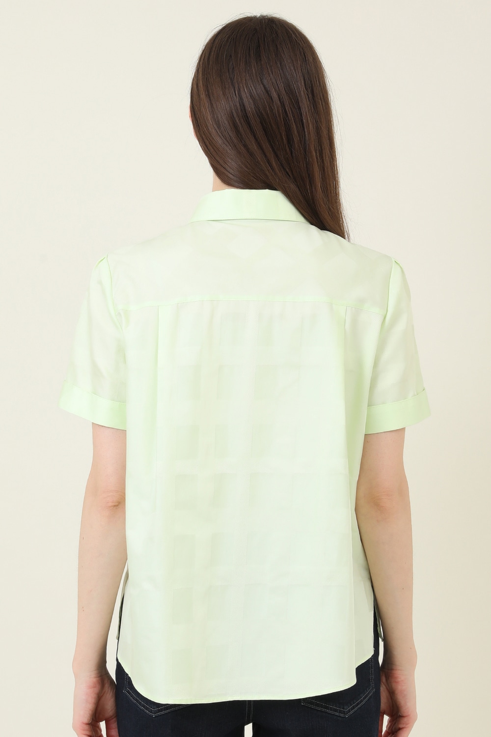 TV着用｜大下容子アナ】シャドービッグチェックブラウス 11-352404