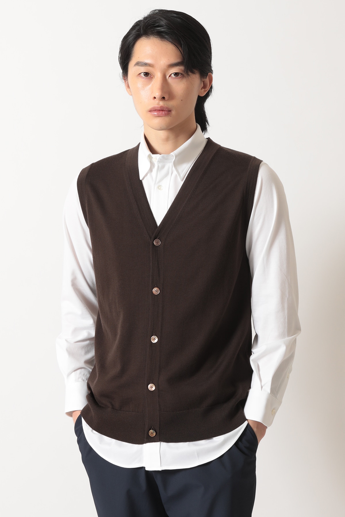 スーパーファインメリノ ニットベスト A52N169723｜DAKS（ダックス