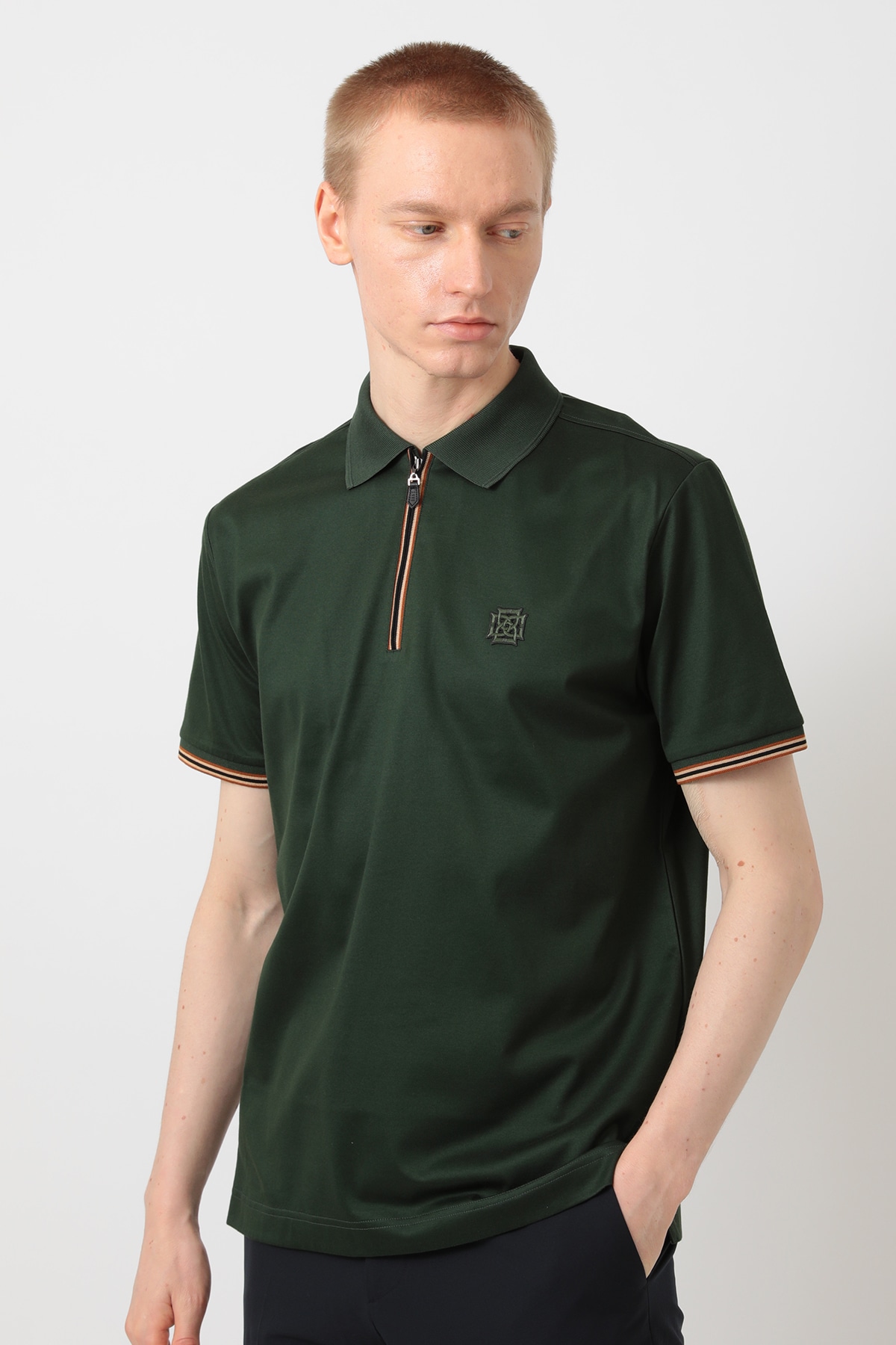 GIZAコットン DAKSカラーライン ポロシャツ A52M184702｜DAKS