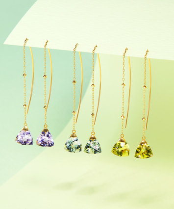 K18YG グリーンアメシスト ピアス|festaria Online Shop(フェスタリア