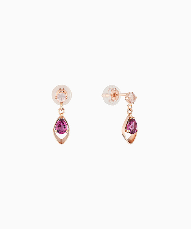 K18YG ロードライトガーネット ピアス|festaria Online Shop(フェスタ